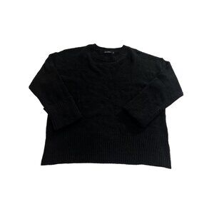Anrabees Crewneck Knit Sweater in Black